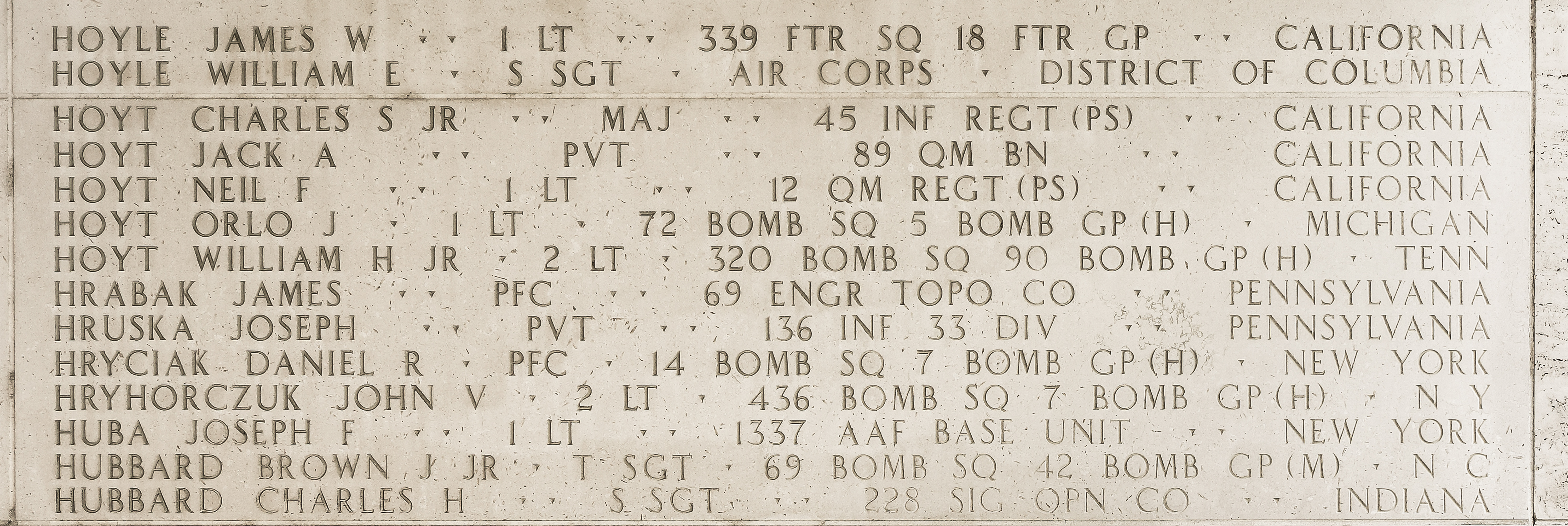 Joseph F. Huba, First Lieutenant